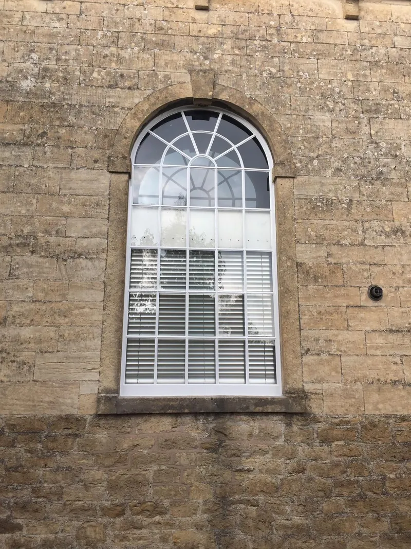 Arched sash window after